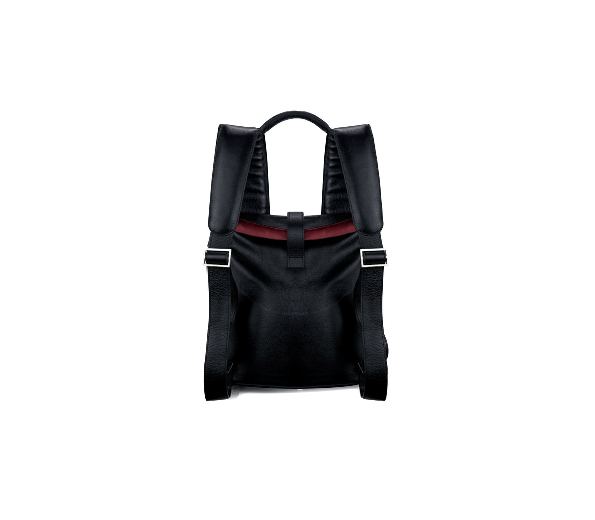 Backpack Rock Design Arch Mini Backpack – Sculptural Leather Backpack with Silver-Plated ...