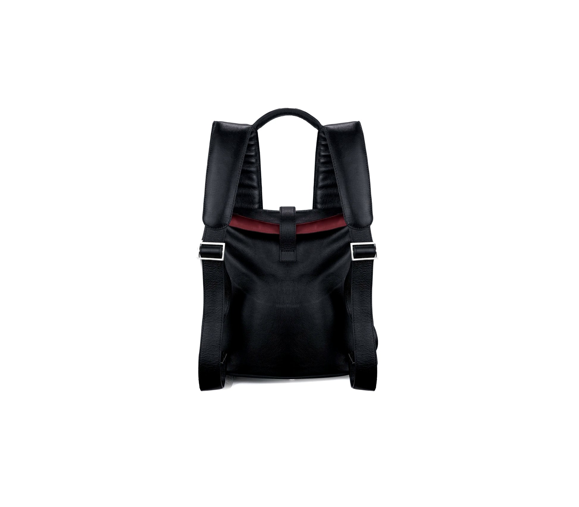 Contemporary design inspired by architectural forms — statement backpack