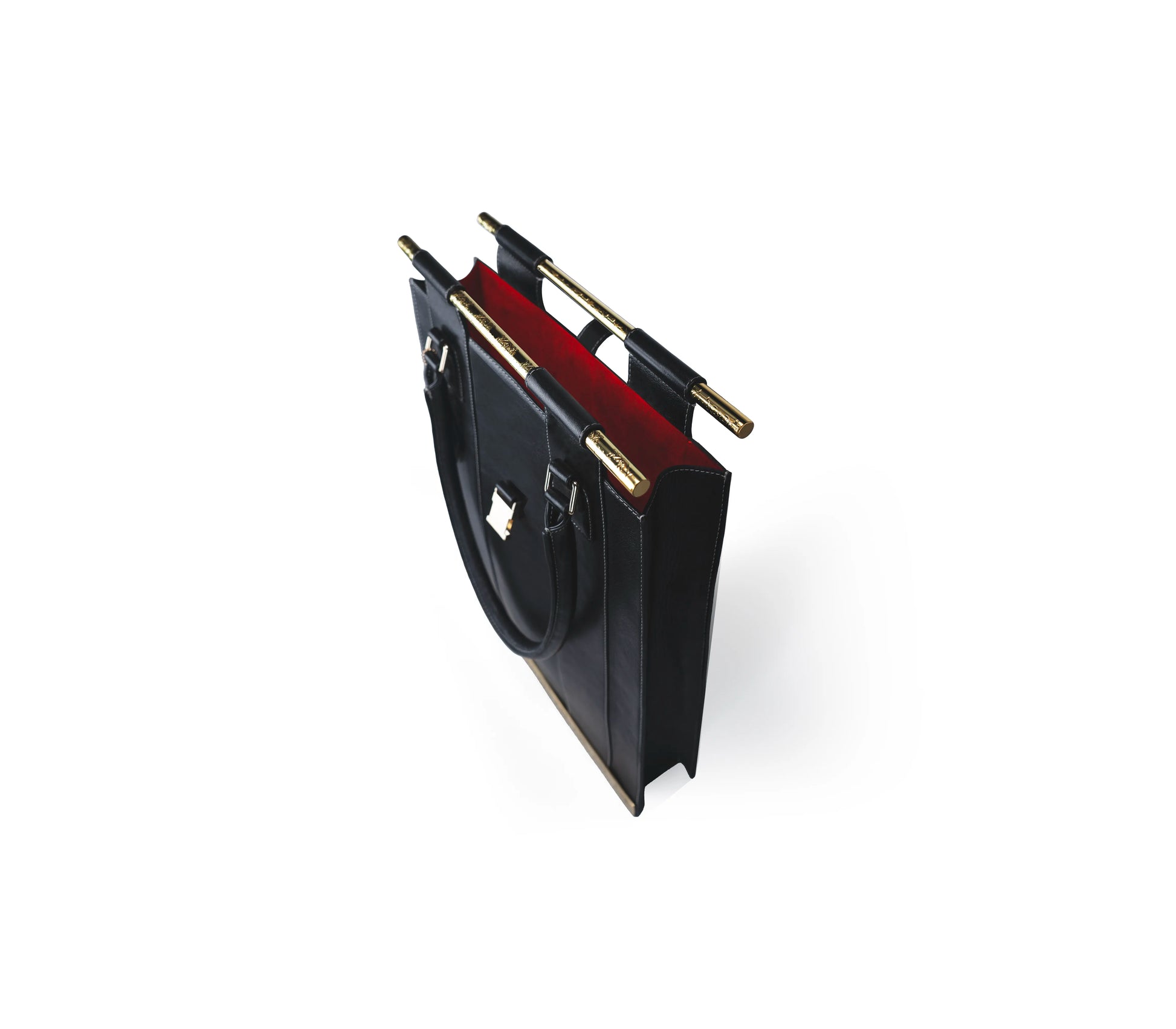 Interior suede lining and structured build — premium construction