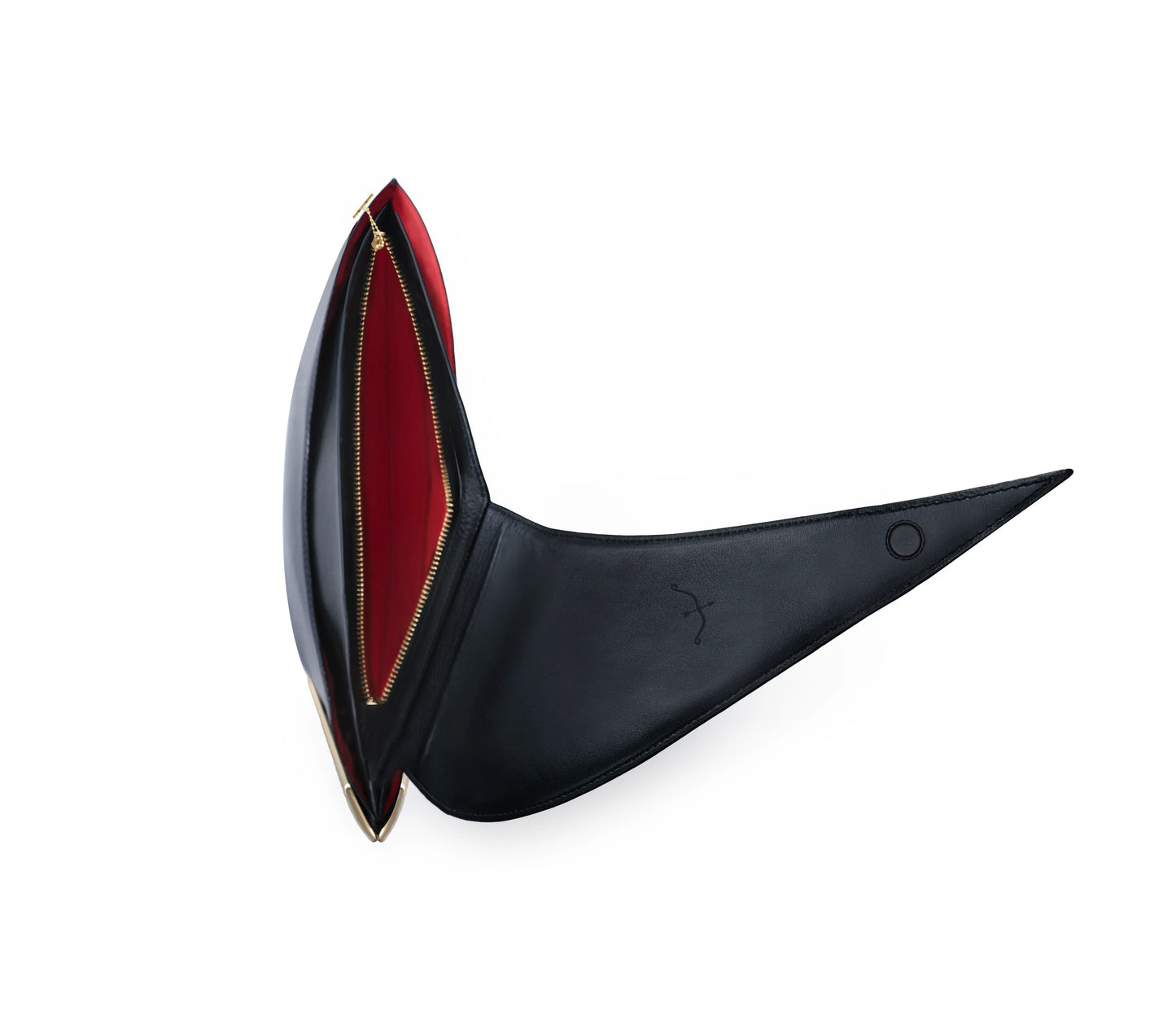 Soft suede lining and secure interior zipper pocket of Naav luxury bag